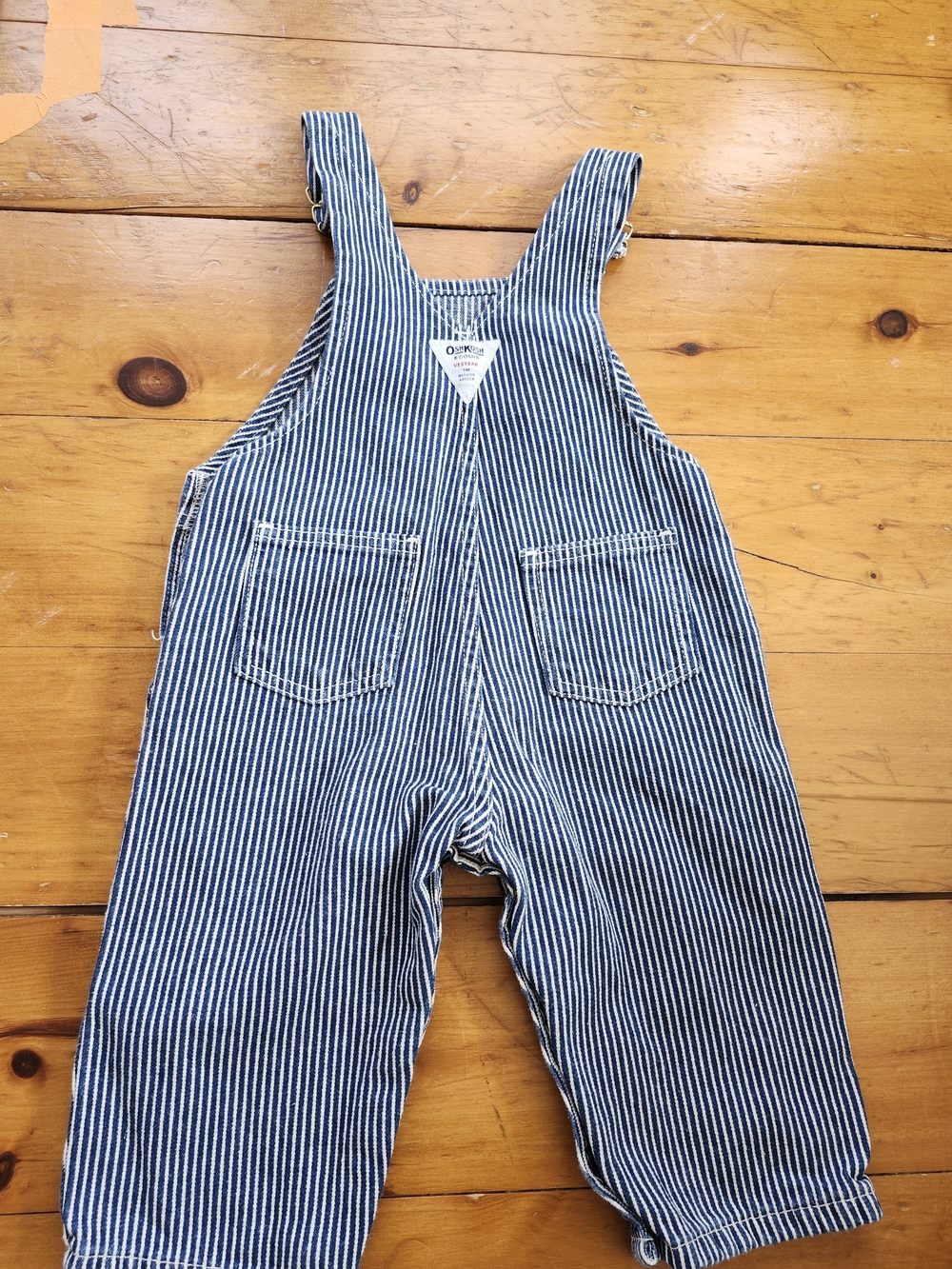 Vibtange OshKosh B'gosh Railroad Stripe Children's Overalls - Picture 2 of 3